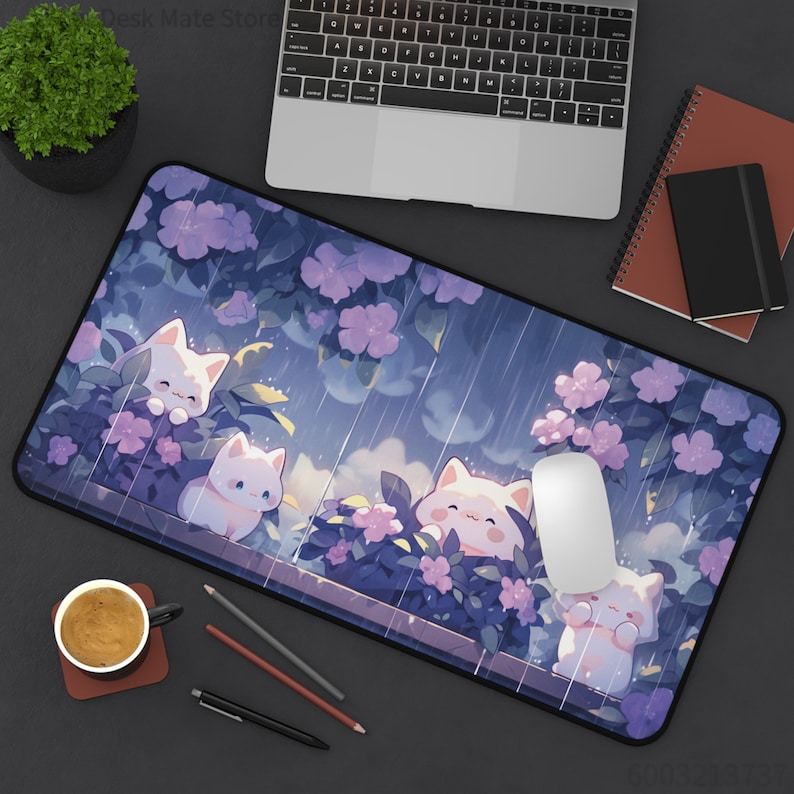 Gaming Accessories Officeworks - Podkładka pod mysz Kawaii Cats in