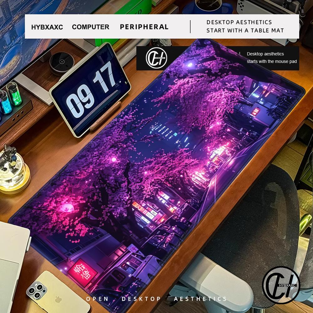 Gaming Accessories Officeworks - Podkładka pod mysz Japońska Ulica Fioletowa