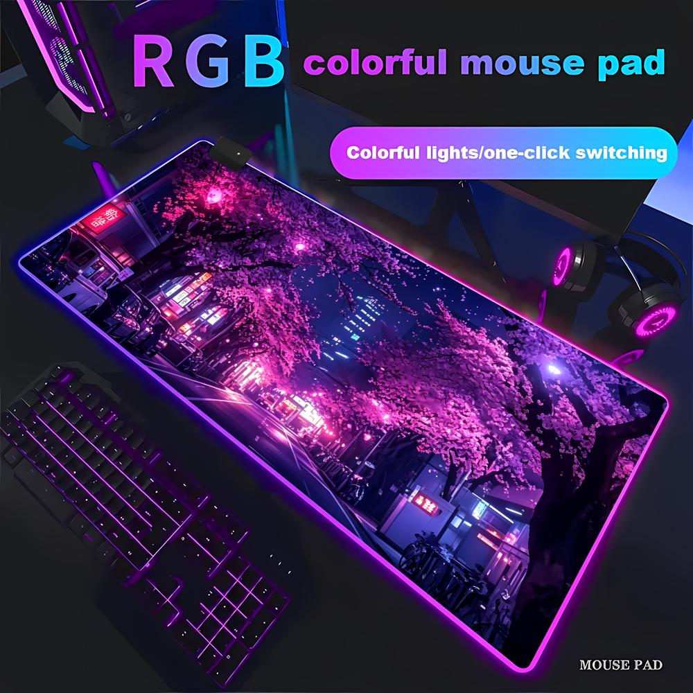 Gaming Accessories Officeworks - Podkładka pod mysz RGB Japońska Ulica