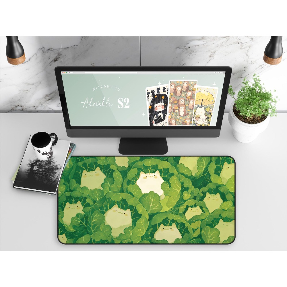 Gaming Accessories Officeworks - Podkładka na biurko Kawaii, Słodkie koty