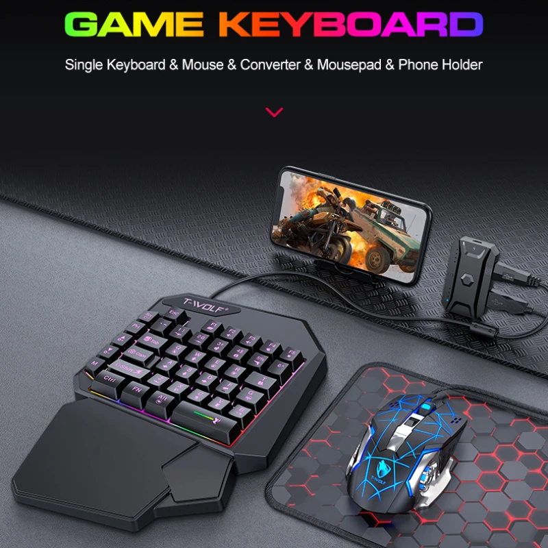 T-WOLF TF900 jednoręczny zesta – Gaming Accessories Mobile recenzja i cena