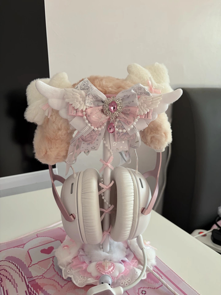 Uroczy koronkowy stojak na słu – Gaming Accessories Pink recenzja i cena